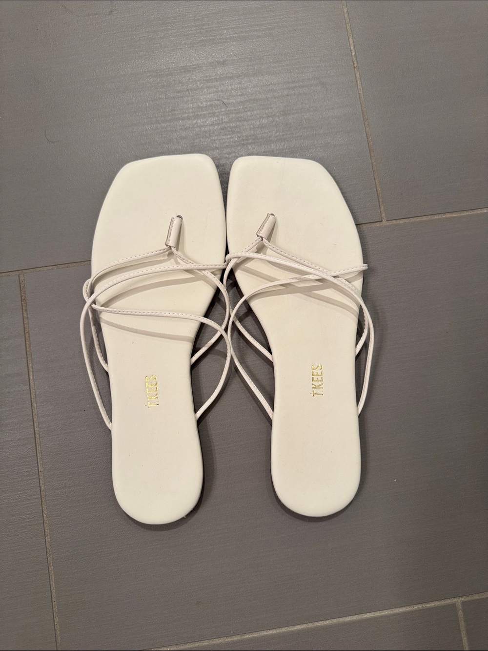 TKEES Square Toe Elle in Cream - Size 11